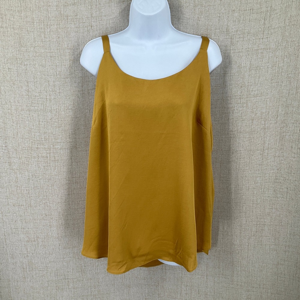 Bar III Camisole Top Womens 1X Mustard Yellow Office Minimalist Capsule NEW